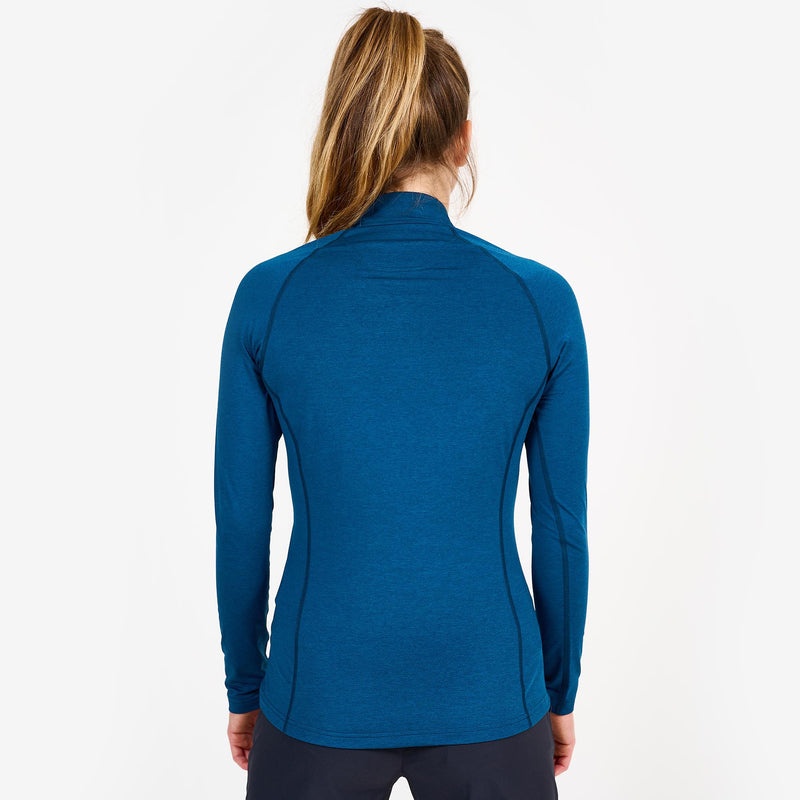 Montane Dart Thermo Zip Neck T-Shirt Dam Blå | XOVDIS359