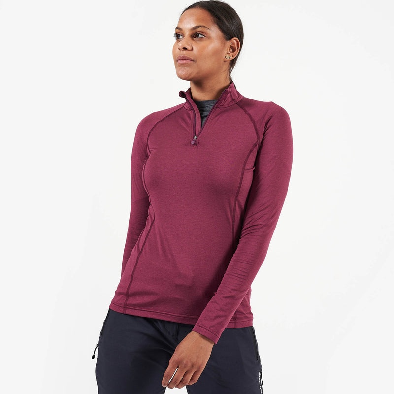 Montane Dart Thermo Zip Neck T-Shirt Dam Lila | FNUCXG045