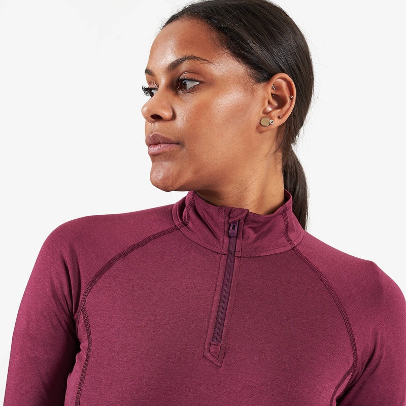 Montane Dart Thermo Zip Neck T-Shirt Dam Lila | FNUCXG045