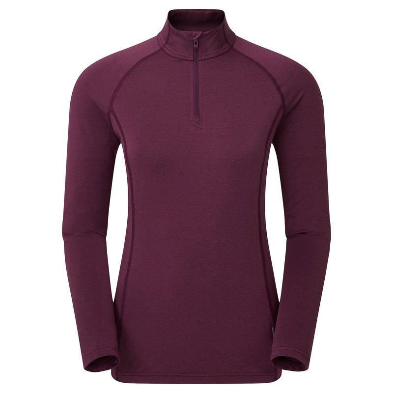 Montane Dart Thermo Zip Neck T-Shirt Dam Lila | FNUCXG045