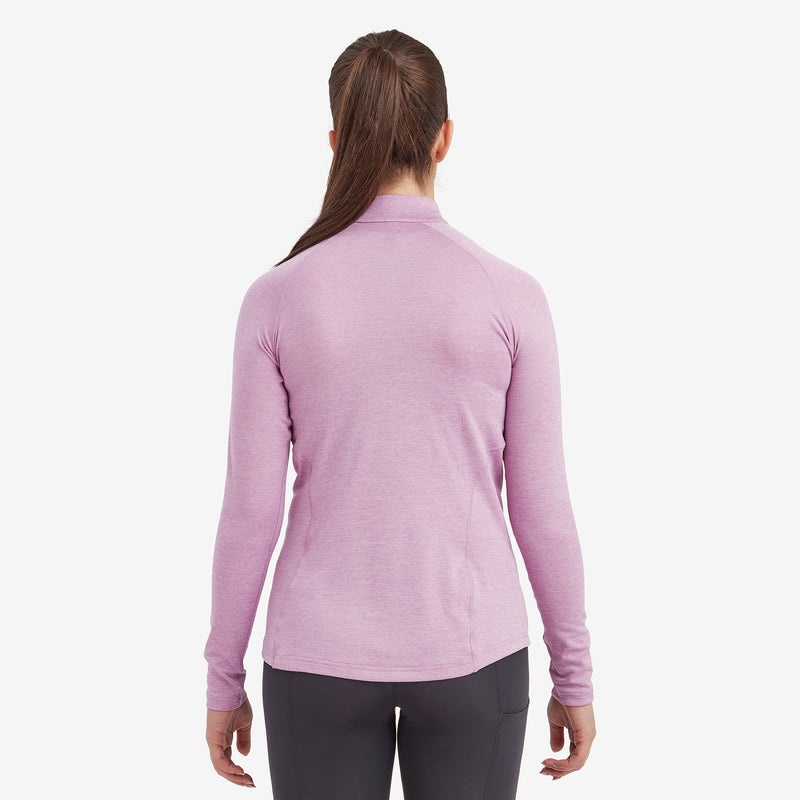 Montane Dart Zip Neck T-Shirt Dam Lila | BRJAZX072