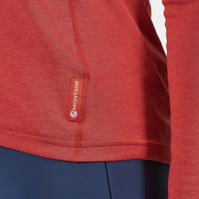 Montane Dart Zip Neck T-Shirt Dam Orange | UABTSD940