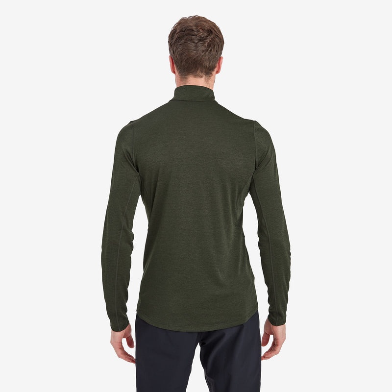 Montane Dart Zip Neck T-Shirt Herr Mörkgröna | ZPAKYX157