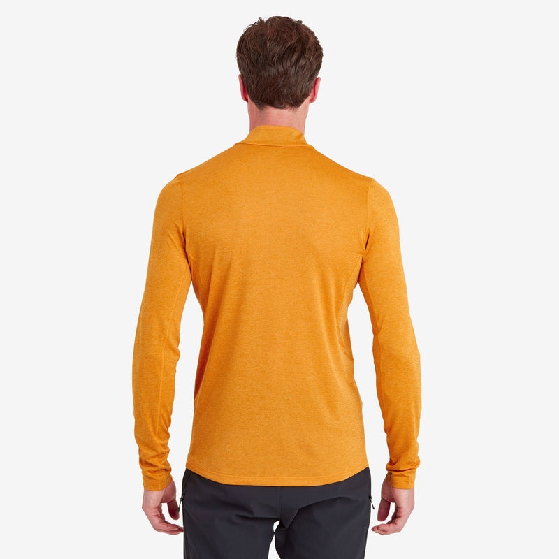 Montane Dart Zip Neck T-Shirt Herr Orange | OEAMHL589