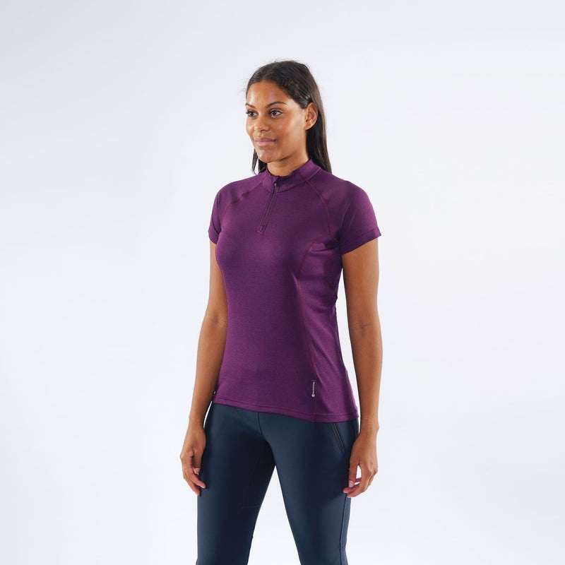 Montane Dart Zip T-Shirt Dam Lila | IEVRSL358