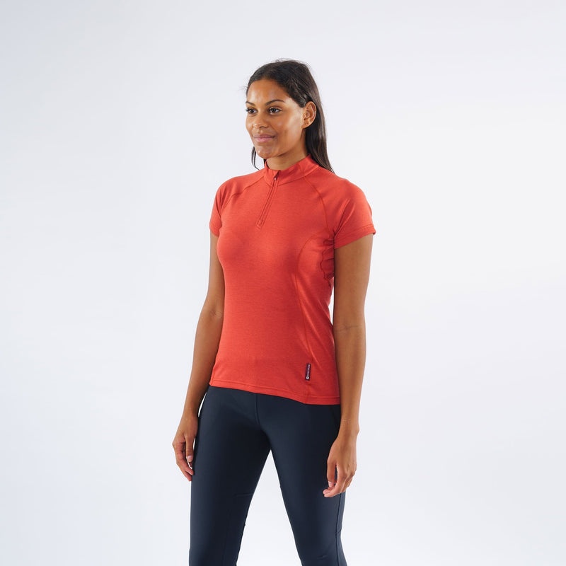 Montane Dart Zip T-Shirt Dam Orange | XSYGOF436