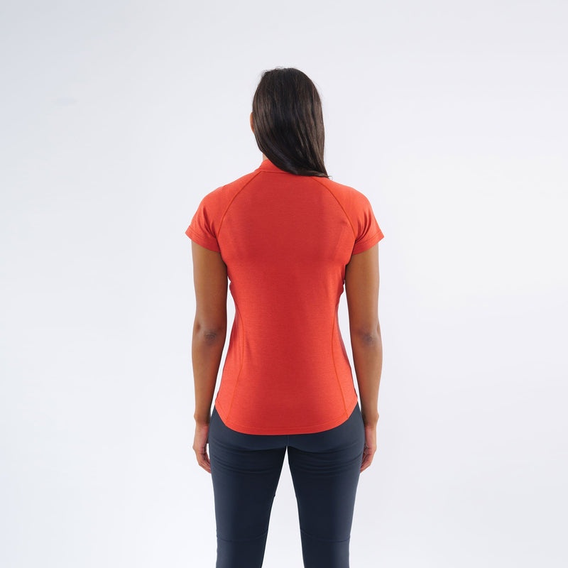 Montane Dart Zip T-Shirt Dam Orange | XSYGOF436