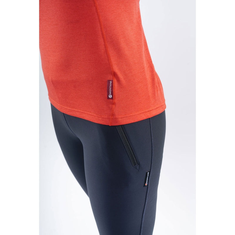 Montane Dart Zip T-Shirt Dam Orange | XSYGOF436