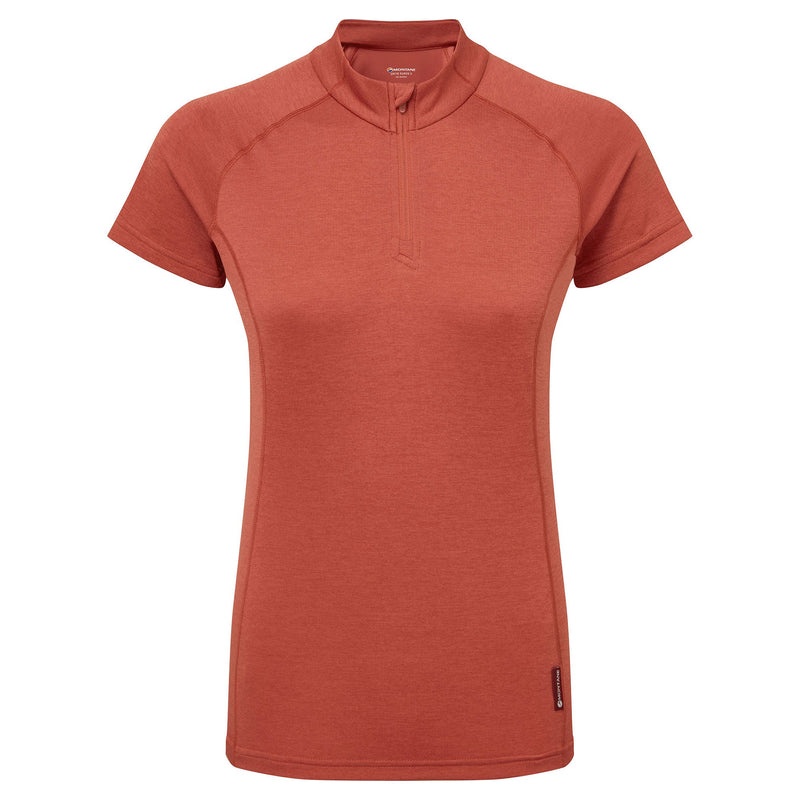 Montane Dart Zip T-Shirt Dam Orange | XSYGOF436