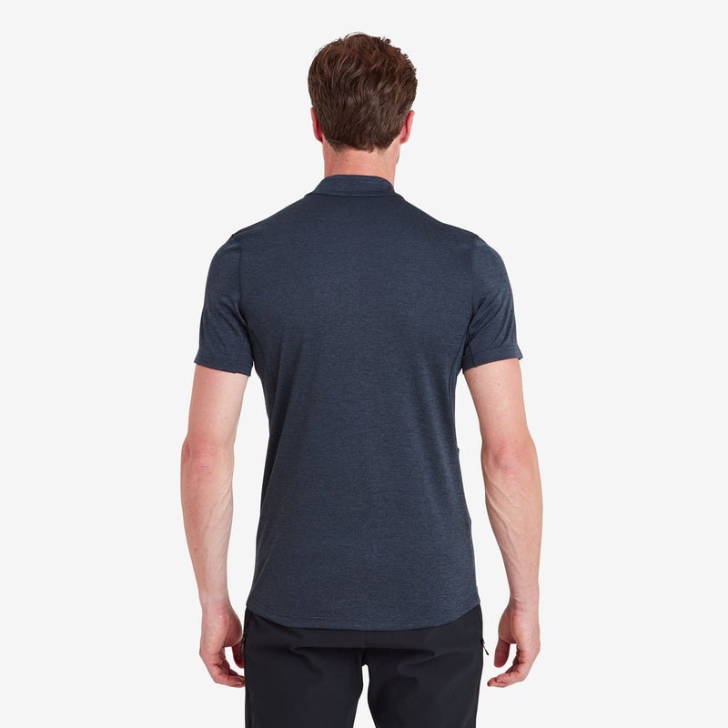 Montane Dart Zip T-Shirt Herr Marinblå | XIYEDH154