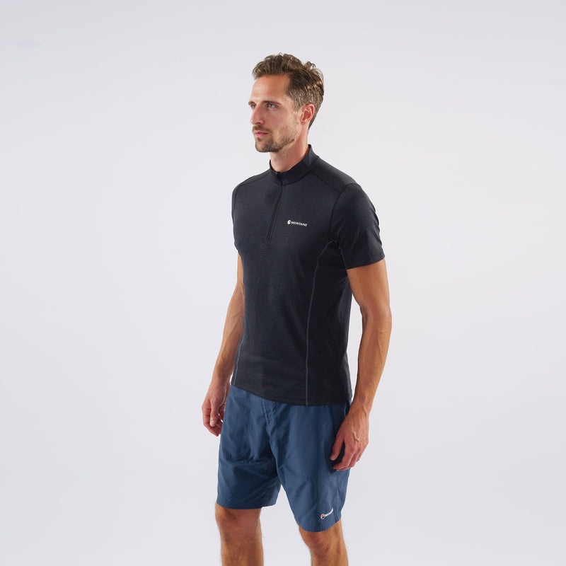 Montane Dart Zip T-Shirt Herr Svarta | VIBNMF165