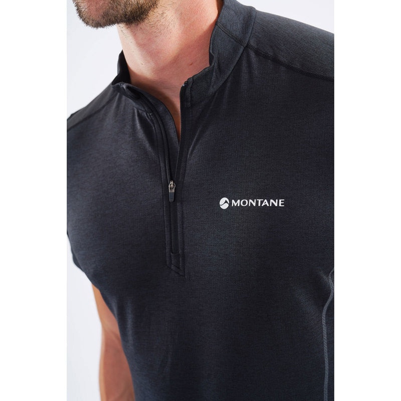 Montane Dart Zip T-Shirt Herr Svarta | VIBNMF165