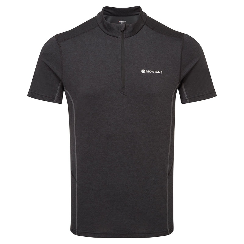 Montane Dart Zip T-Shirt Herr Svarta | VIBNMF165