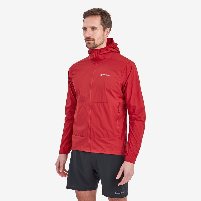 Montane Featherlite Hooded Vindjacka Herr Röda | YTXWEL362