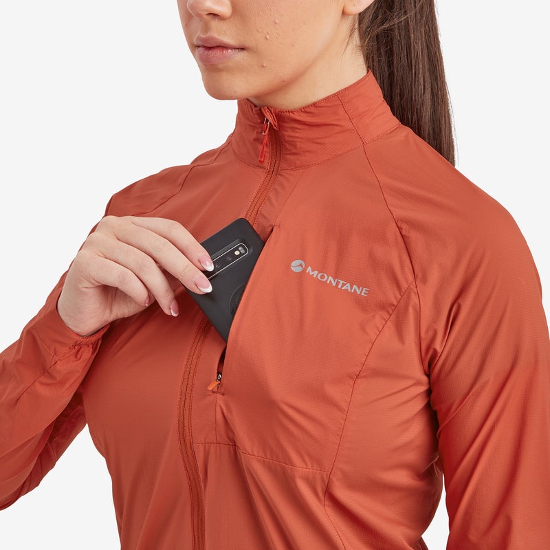 Montane Featherlite Vindjacka Dam Orange | MXFPWD097