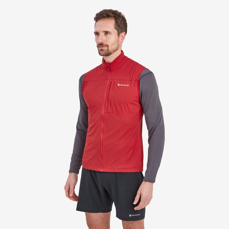 Montane Featherlite Windproof Väst Herr Röda | AGBXUS573