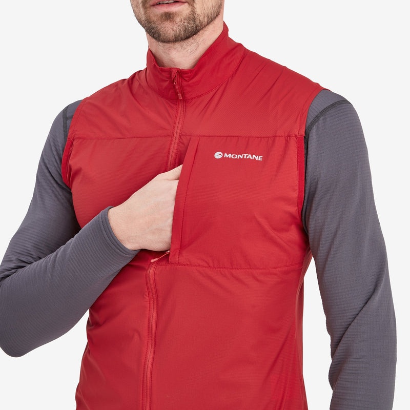 Montane Featherlite Windproof Väst Herr Röda | AGBXUS573