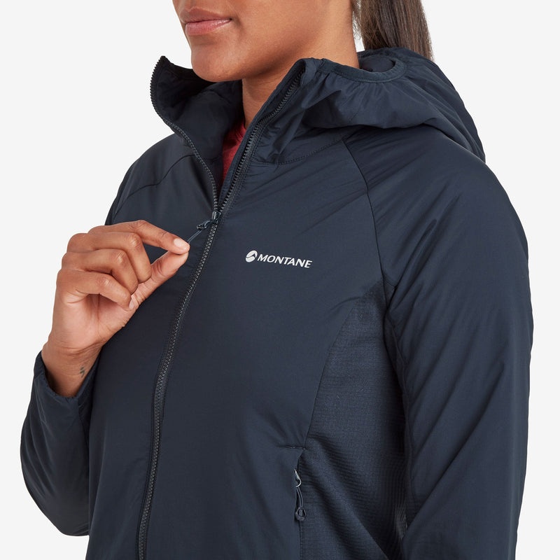 Montane Fireball Lite Hooded Isolerade Jackor Dam Marinblå | VDUXJM203