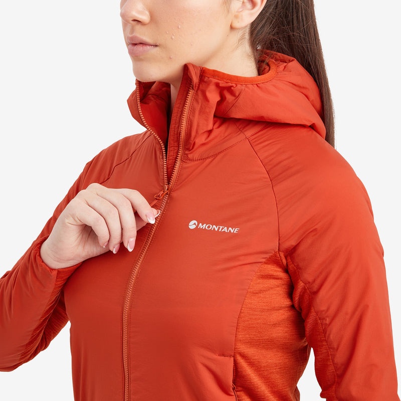 Montane Fireball Lite Hooded Isolerade Jackor Dam Orange | BOWZLR065