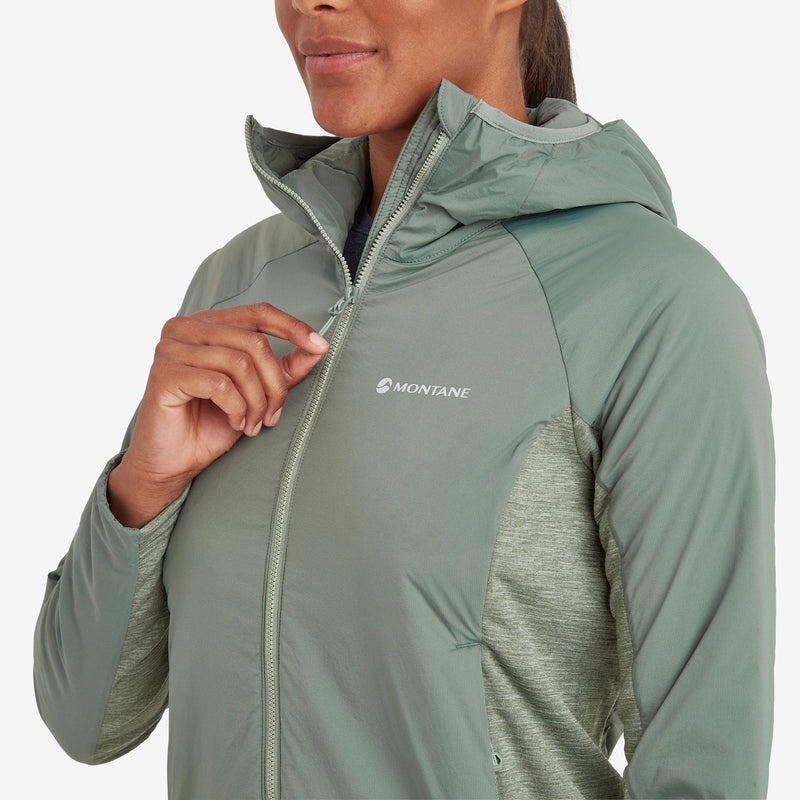 Montane Fireball Lite Hooded Isolerade Jackor Dam Gröna | SXUQIT487