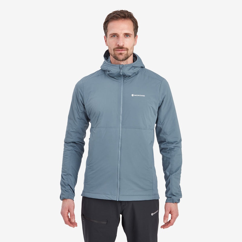 Montane Fireball Lite Hooded Isolerade Jackor Herr Grå Blå | JGPFDA615