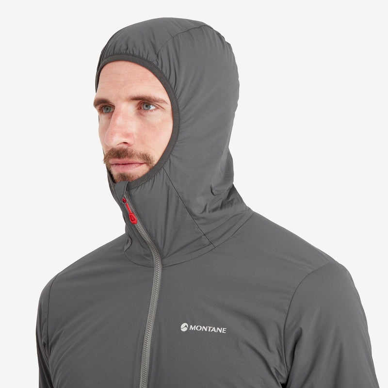 Montane Fireball Lite Hooded Isolerade Jackor Herr Mörkgrå | NUFIJE741