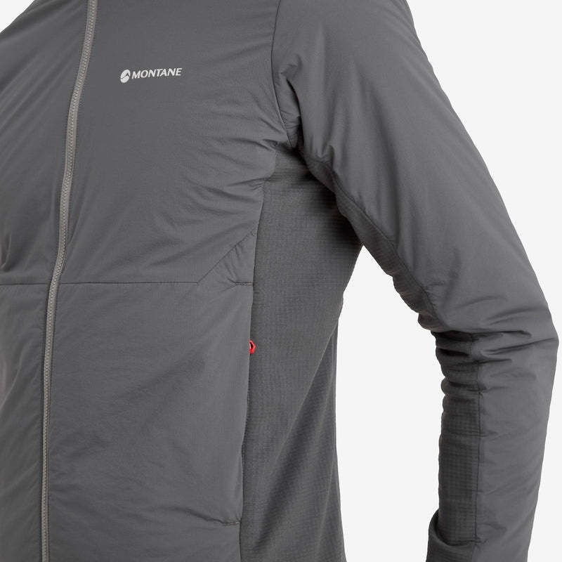 Montane Fireball Lite Hooded Isolerade Jackor Herr Mörkgrå | NUFIJE741