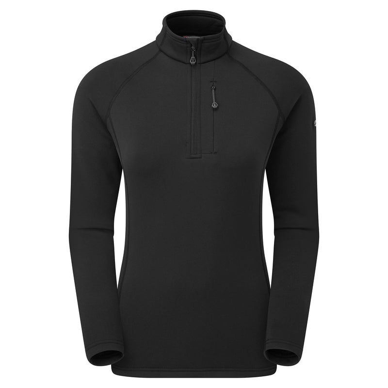 Montane Fury Fleece Zip Pull-On Tröjor Dam Svarta | VYRNLJ856