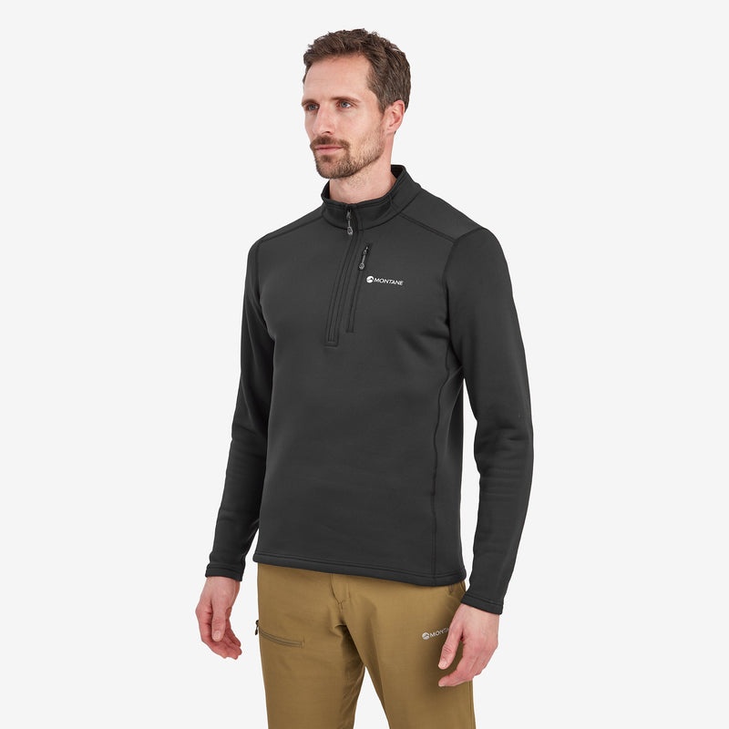 Montane Fury Fleece Zip Pull-On Tröjor Herr Svarta | OGZYLH504