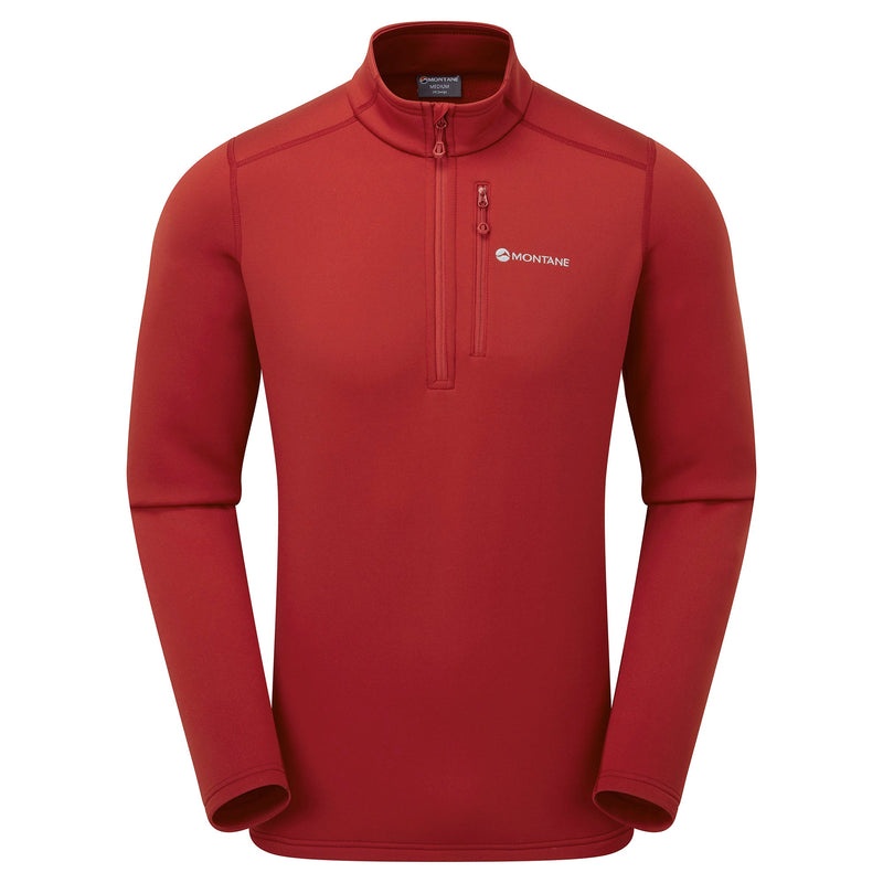 Montane Fury Fleece Zip Pull-On Tröjor Herr Röda | ZHSMLW784