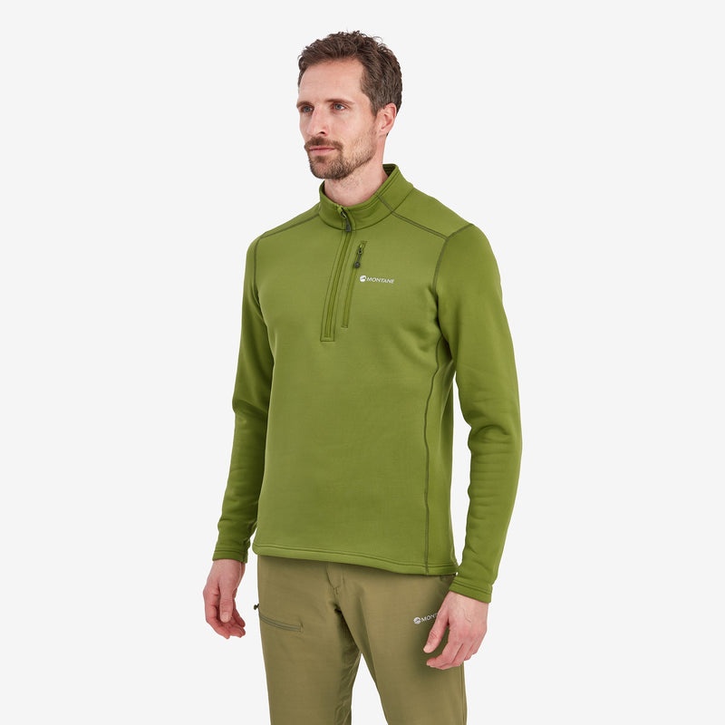 Montane Fury Fleece Zip Pull-On Tröjor Herr Gröna | NDKPTO951