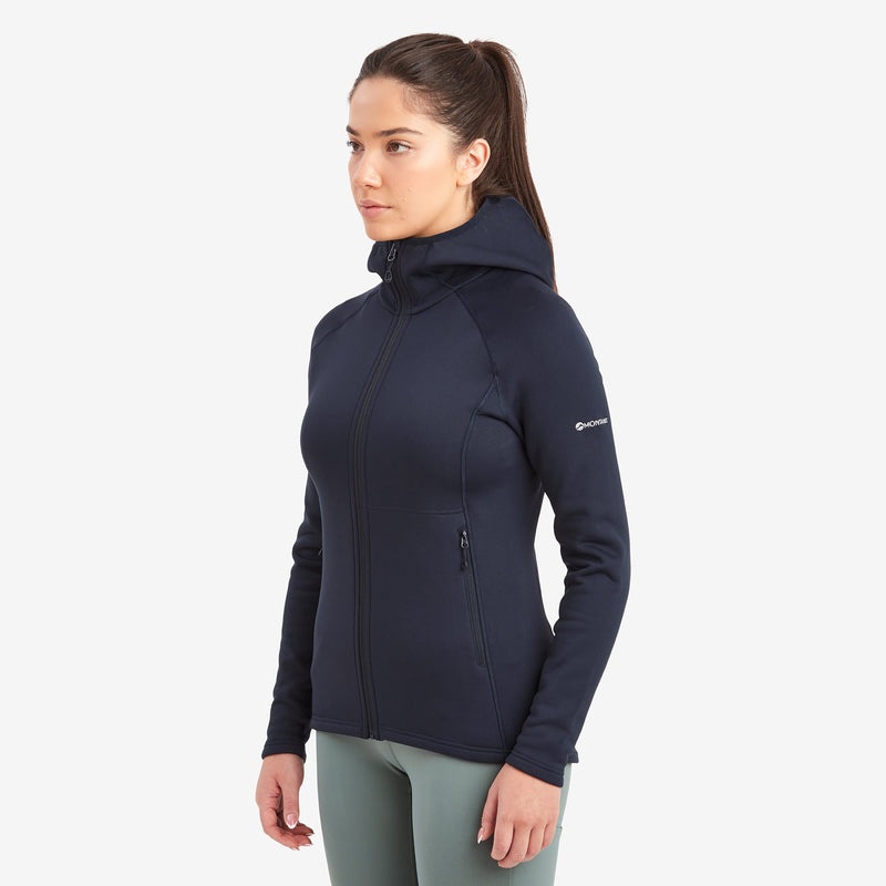 Montane Fury Hooded Fleecejackor Dam Marinblå | TRKBXU209