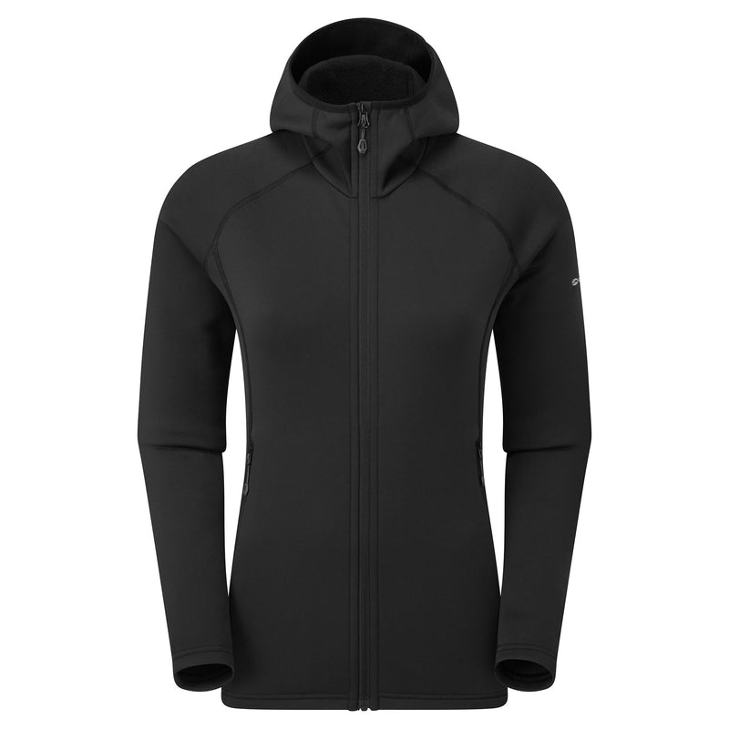 Montane Fury Hooded Fleecejackor Dam Svarta | COEMDW192