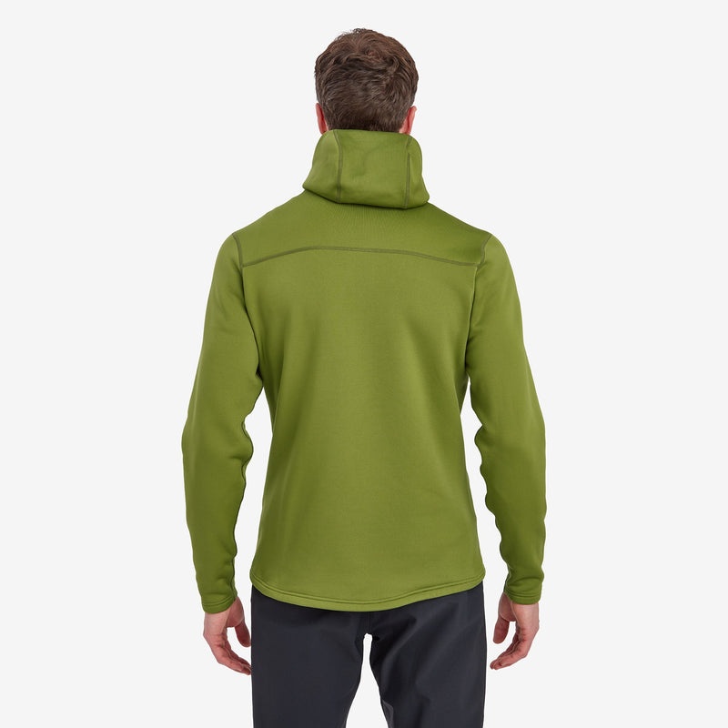 Montane Fury Hooded Fleecejackor Herr Gröna | IFVWCY413