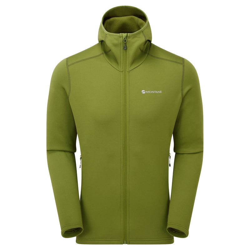 Montane Fury Hooded Fleecejackor Herr Gröna | IFVWCY413