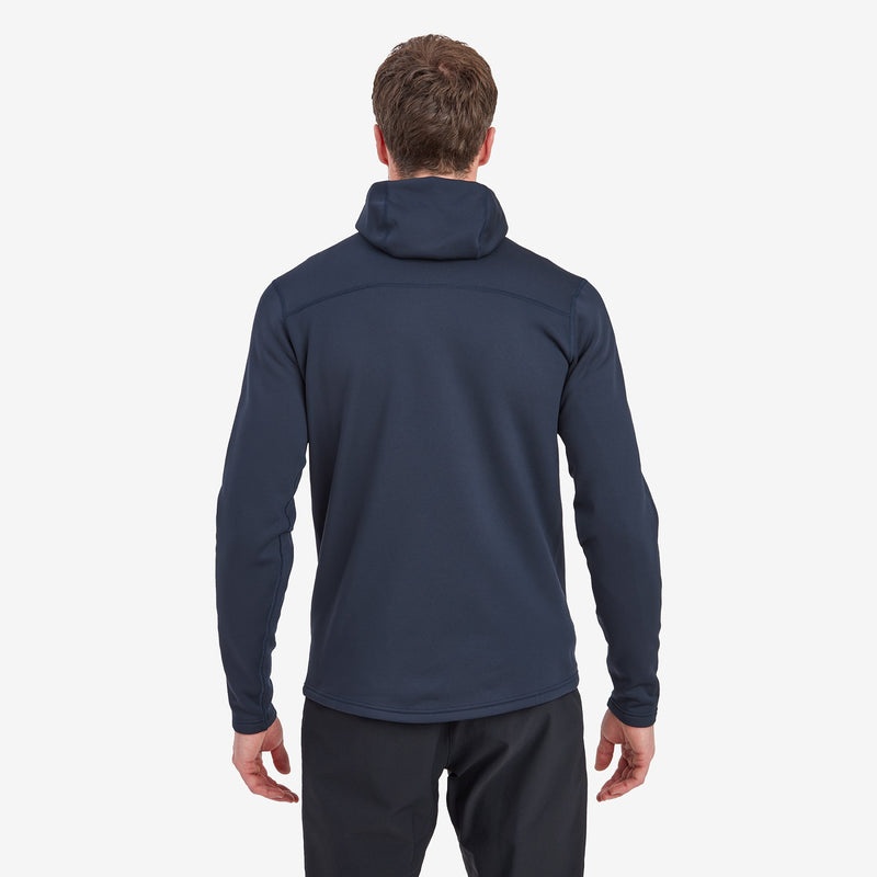 Montane Fury Hooded Fleecejackor Herr Marinblå | GWEQVC429