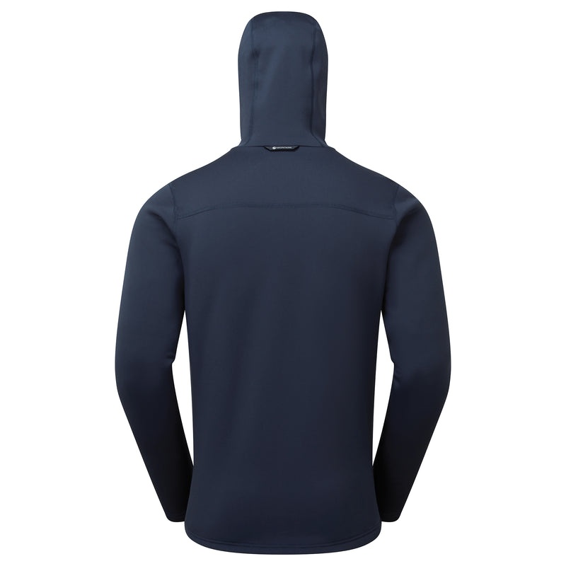 Montane Fury Hooded Fleecejackor Herr Marinblå | GWEQVC429