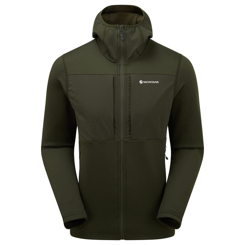 Montane Fury XT Hooded Fleecejackor Herr Mörkgröna | LYKUBR543