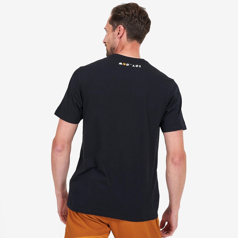 Montane Geometry T-Shirt Herr Svarta | MCULGR723