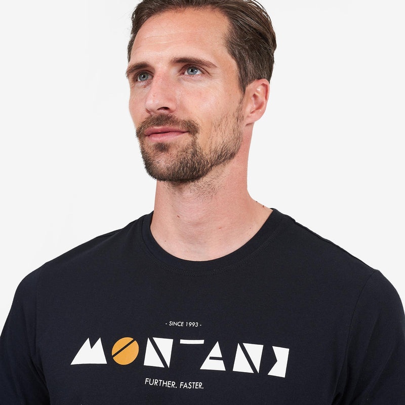 Montane Geometry T-Shirt Herr Svarta | MCULGR723