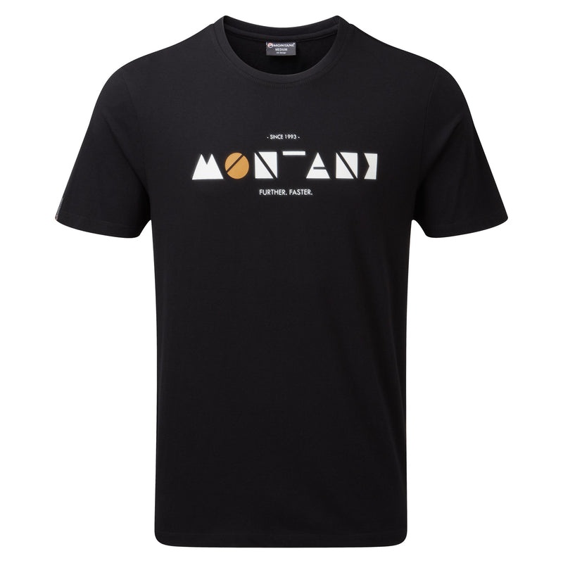 Montane Geometry T-Shirt Herr Svarta | MCULGR723