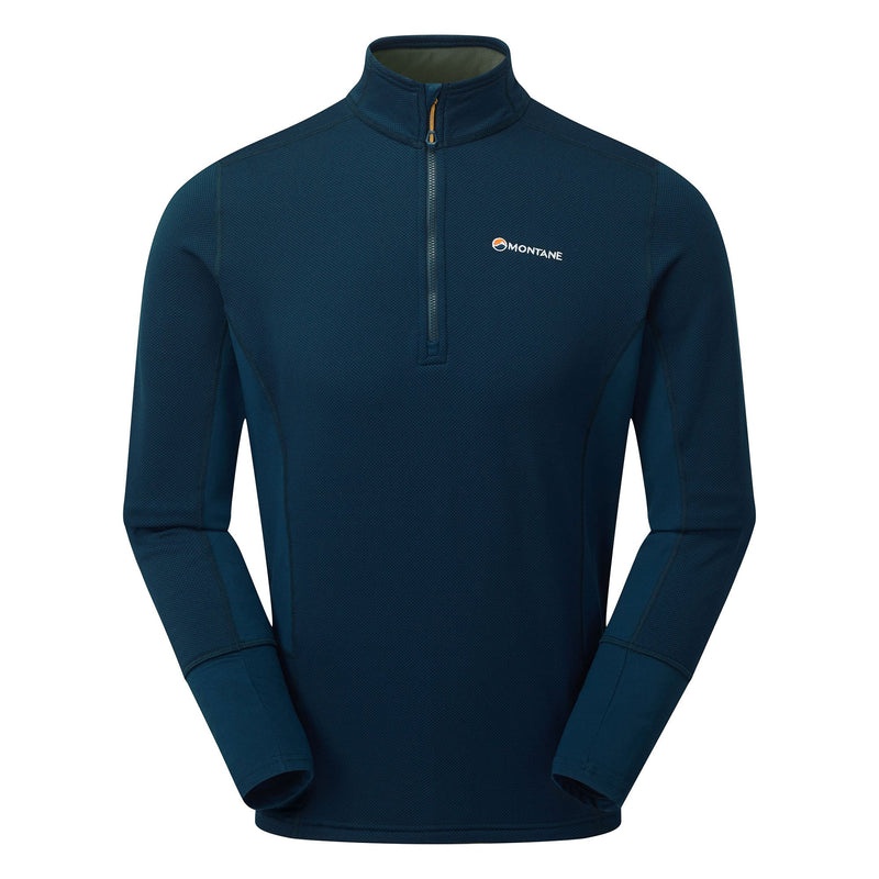 Montane Iridium Hybrid Pull-On Fleecejackor Herr Marinblå | LPHSZU750