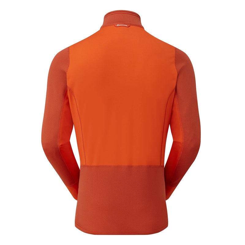 Montane Iridium Hybrid Pull-On Fleecejackor Herr Orange | XJRBVT952