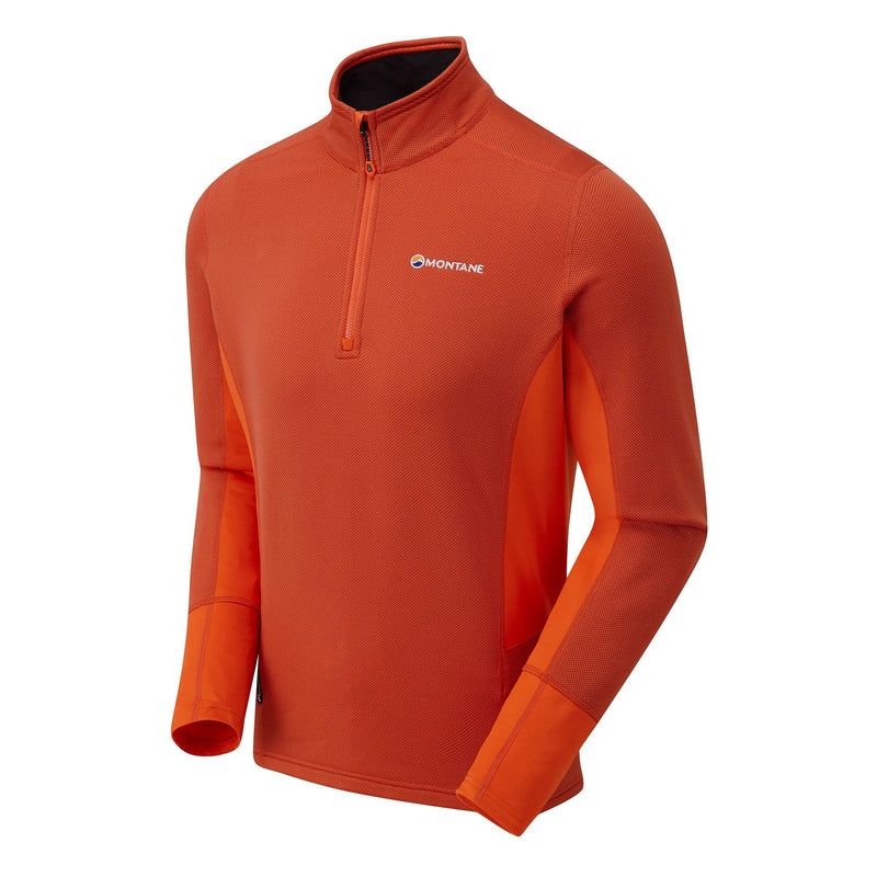 Montane Iridium Hybrid Pull-On Fleecejackor Herr Orange | XJRBVT952