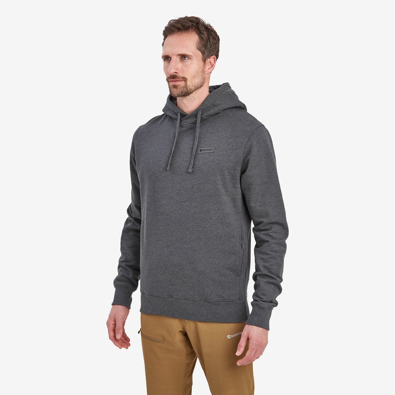 Montane Mono Logo Hoodie Herr Mörkgrå | TQPURZ250