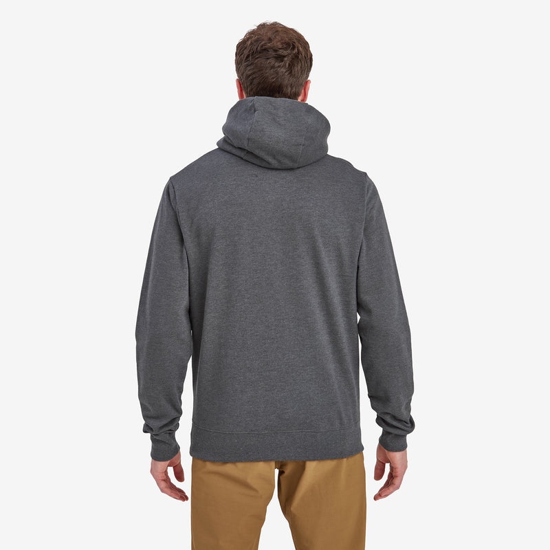 Montane Mono Logo Hoodie Herr Mörkgrå | TQPURZ250