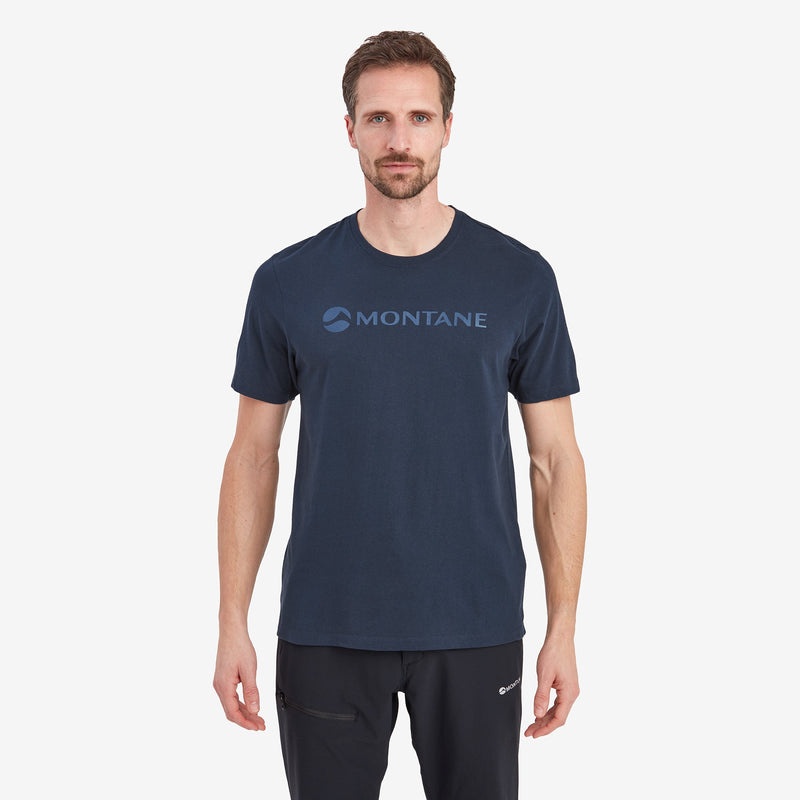 Montane Mono Logo T-Shirt Herr Blå | BITQYC290