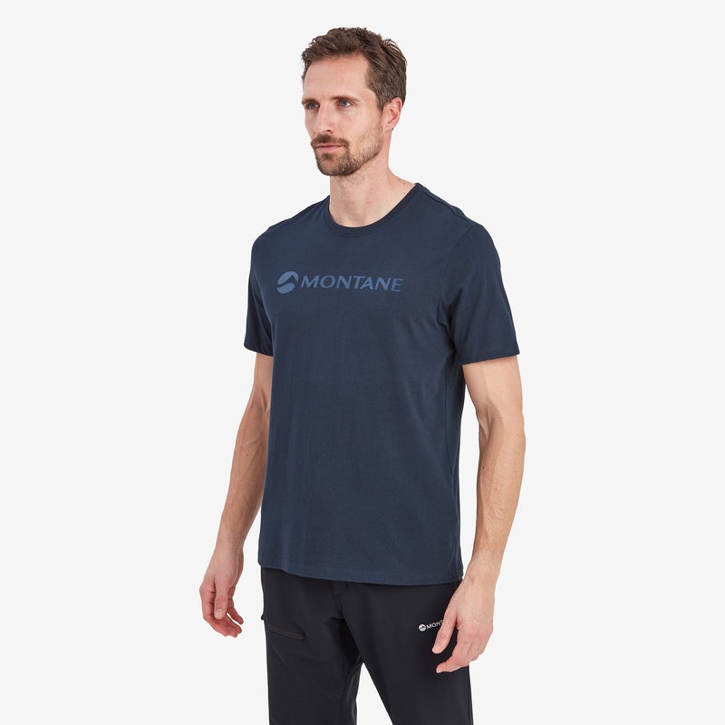 Montane Mono Logo T-Shirt Herr Blå | BITQYC290