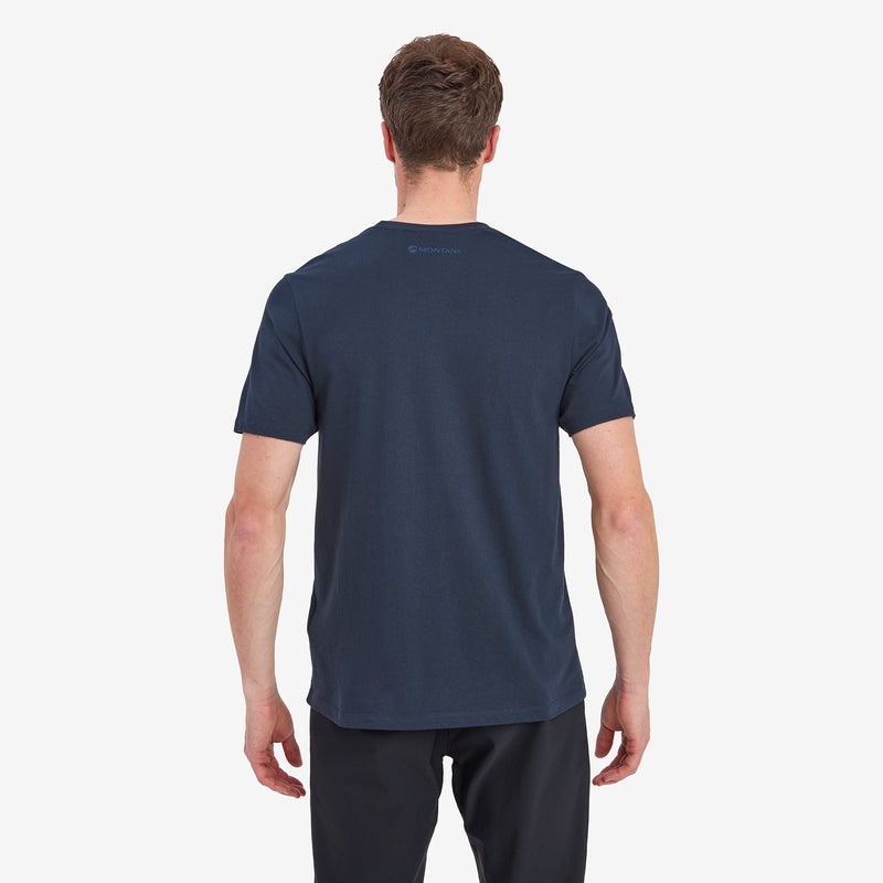 Montane Mono Logo T-Shirt Herr Blå | BITQYC290