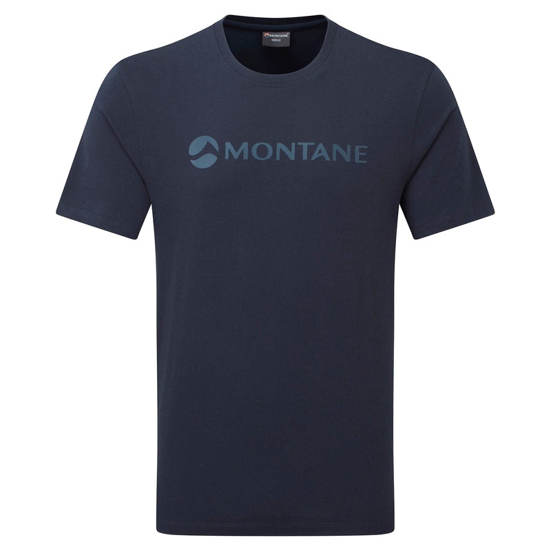 Montane Mono Logo T-Shirt Herr Blå | BITQYC290